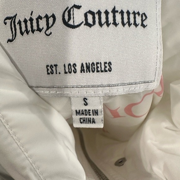 Juicy Couture White Puffer Coat | Women's Size S (Fits Oversized) | NWT - Picture 5 of 7